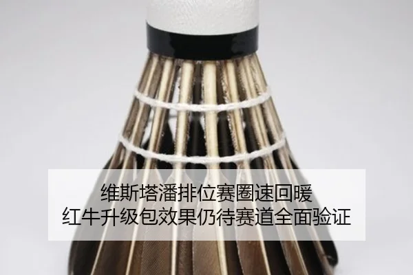 维斯塔潘排位赛圈速回暖 红牛升级包效果仍待赛道全面验证